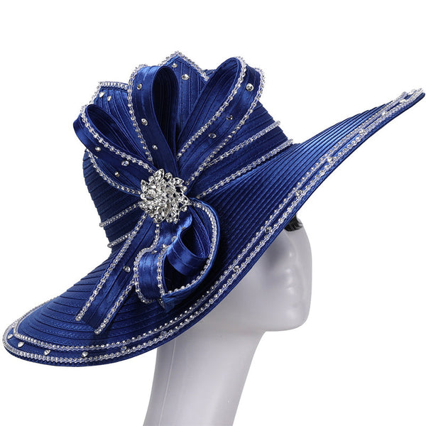 Giovanna Church Hat HR1072-Royal - Church Suits For Less