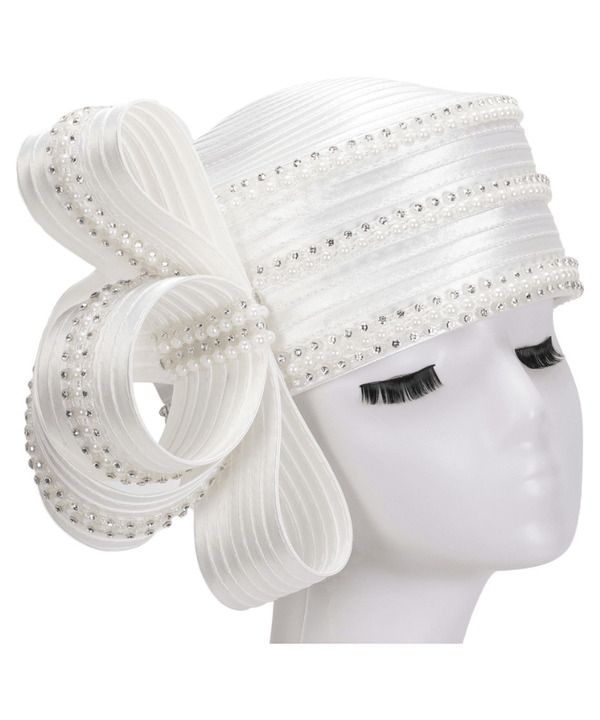 Giovanna Church Hat HR1074-White - Church Suits For Less