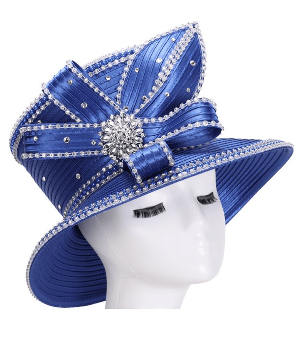 Giovanna Church Hat HR1076-Royal - Church Suits For Less