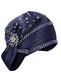 Giovanna Church Hat HR22107-Navy