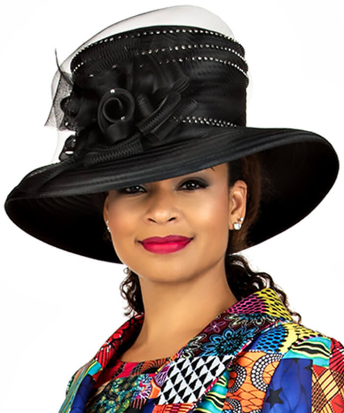 Giovanna Church Hat HR22125-Black