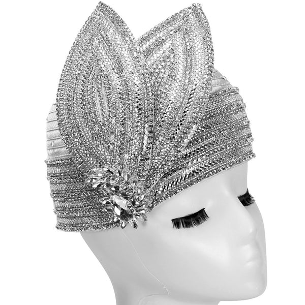 Giovanna Church Hat HR22127-Silver - Church Suits For Less