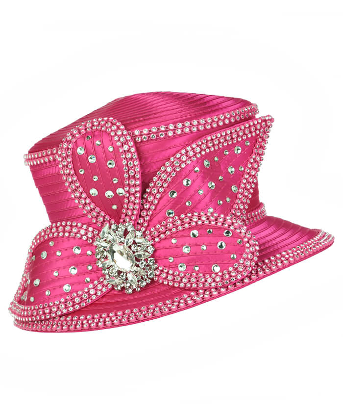 Giovanna Church Hat HR22132-Hot Pink