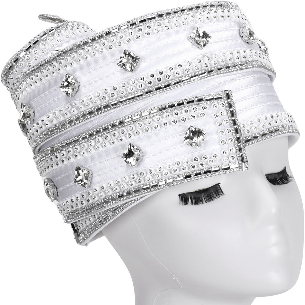 Giovanna Church Hat HR22138-White - Church Suits For Less