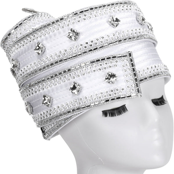 Giovanna Church Hat HR22138-White - Church Suits For Less