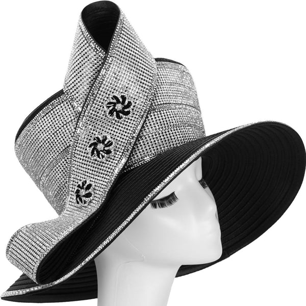 Giovanna Church Hat HR22140-Black - Church Suits For Less