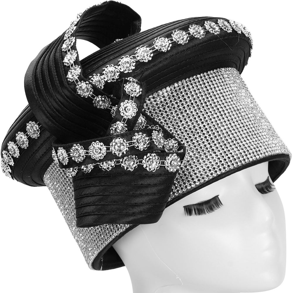 Giovanna Church Hat HR22141-Black - Church Suits For Less