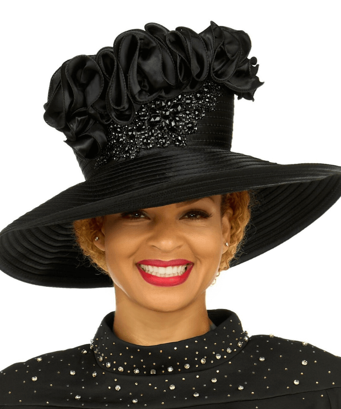 Giovanna Church Hat HR22160-Black
