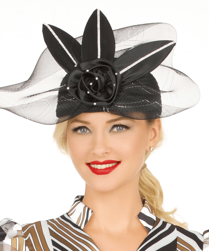 Giovanna Church Hat HR22152-Black