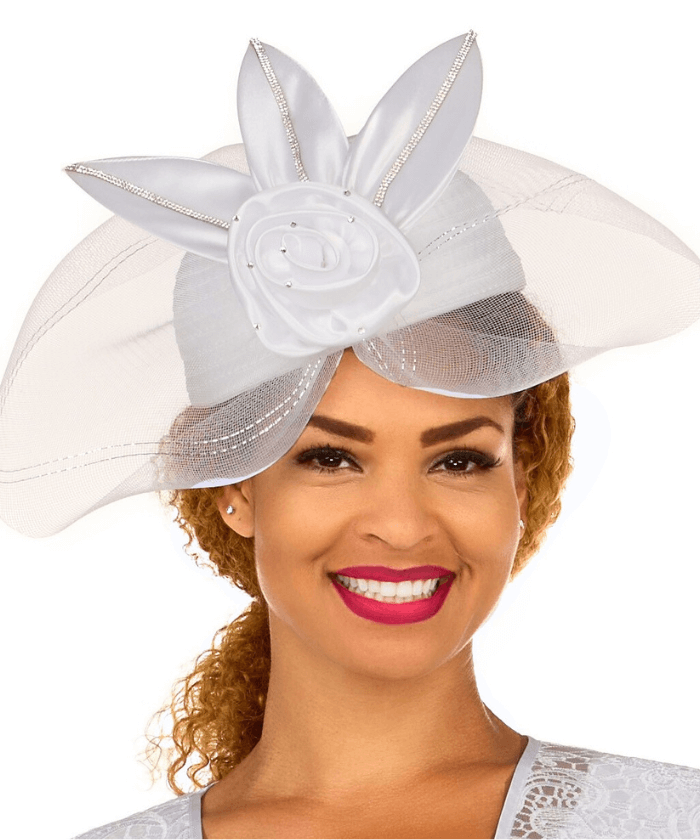 Giovanna Church Hat HR22152-White