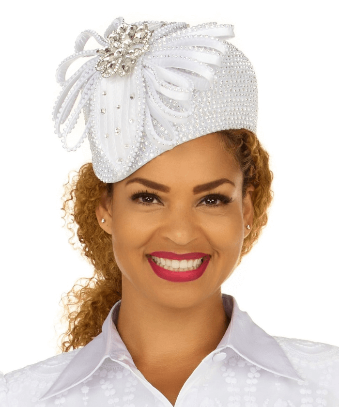 Giovanna Church Hat HR22162-White