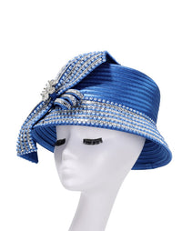 Giovanna Church Hat HR22114-Royal - Church Suits For Less