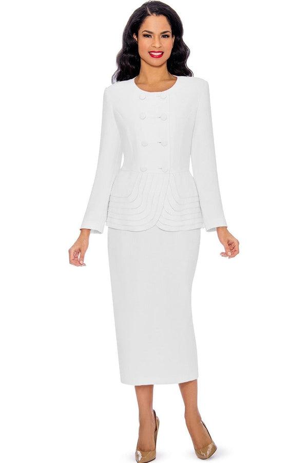 Giovanna Suit 0902C-White - Church Suits For Less