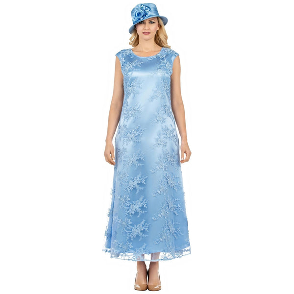 Giovanna Dress D1510C-Blue - Church Suits For Less