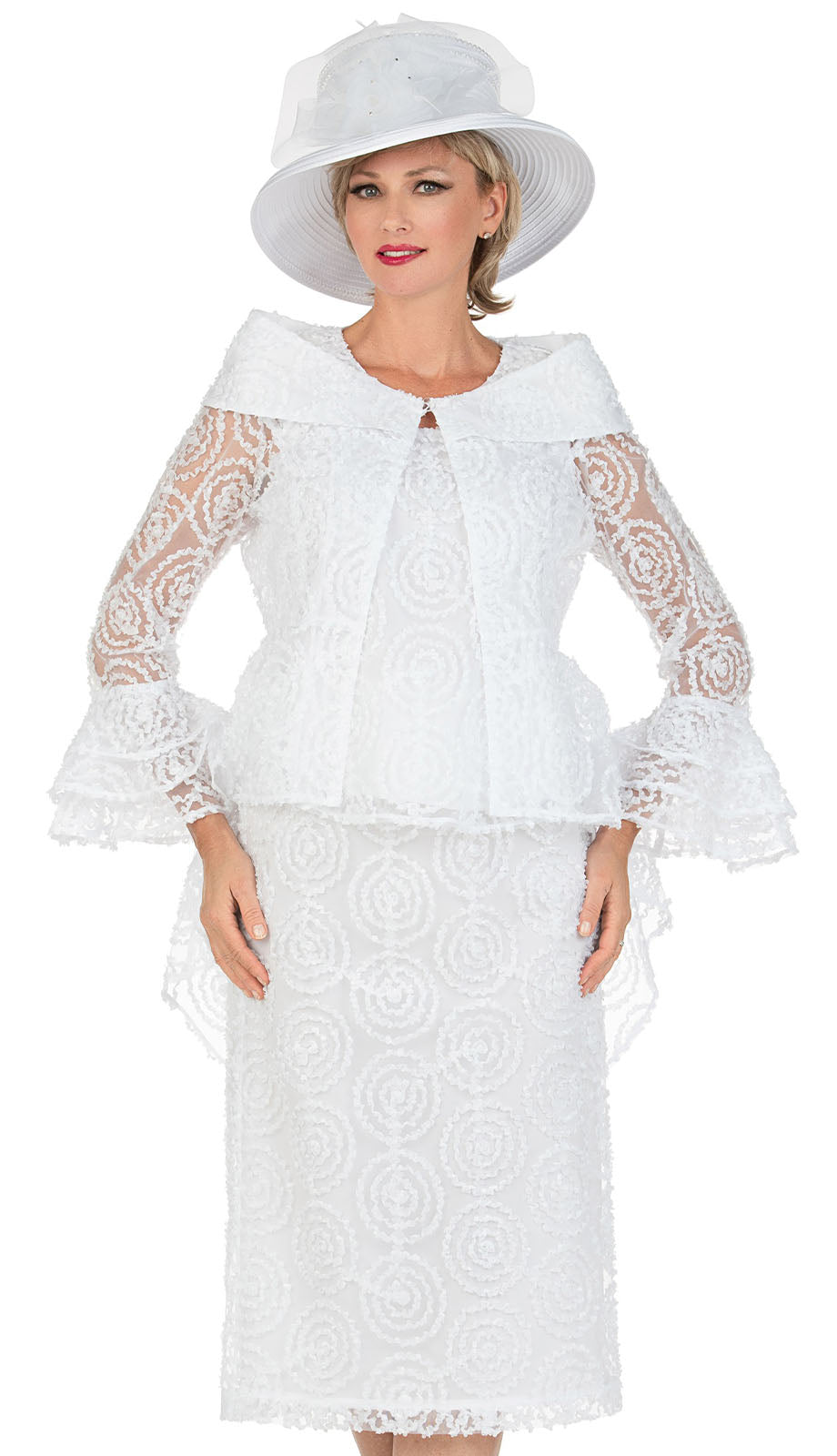 Giovanna Church Suit D1627-White
