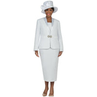 Giovanna Church Suit G1164C-White - Church Suits For Less