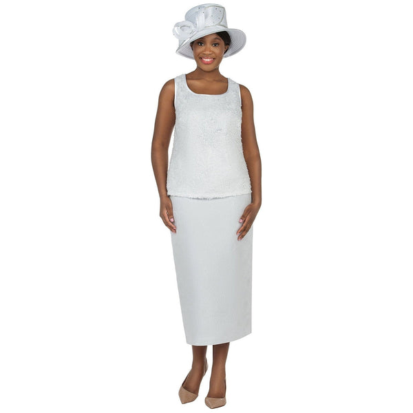 Giovanna Church Suit G1164C-White - Church Suits For Less