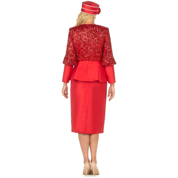 Giovanna Church Suit G1171C-Red - Church Suits For Less