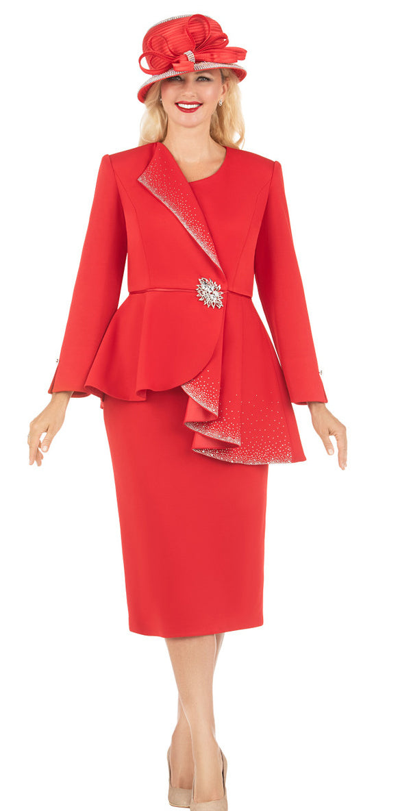 Giovanna Church Suit G1183-Red - Church Suits For Less