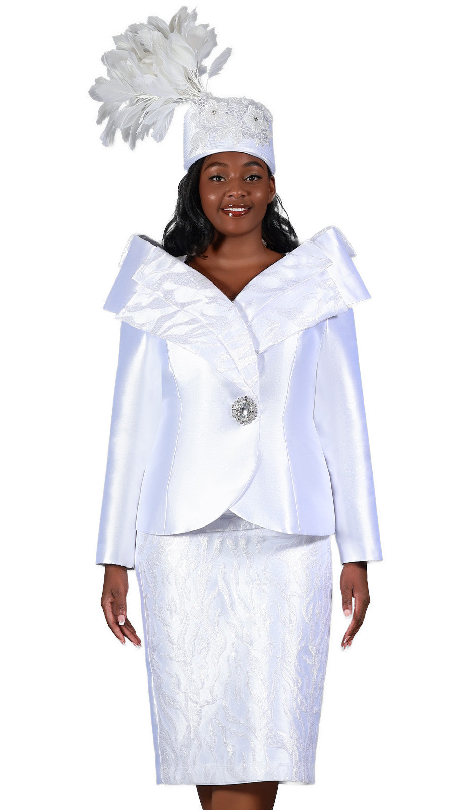 Giovanna Church Suit G1211-White