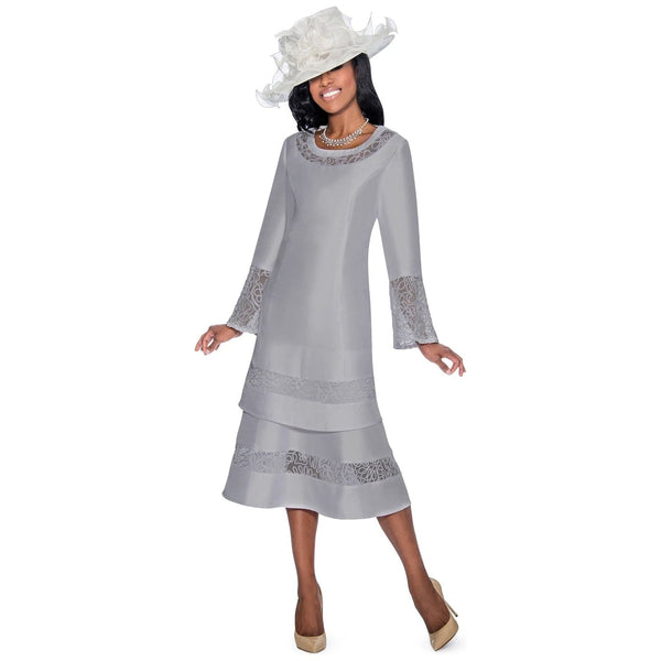 Giovanna Dress D1343C-Silver - Church Suits For Less