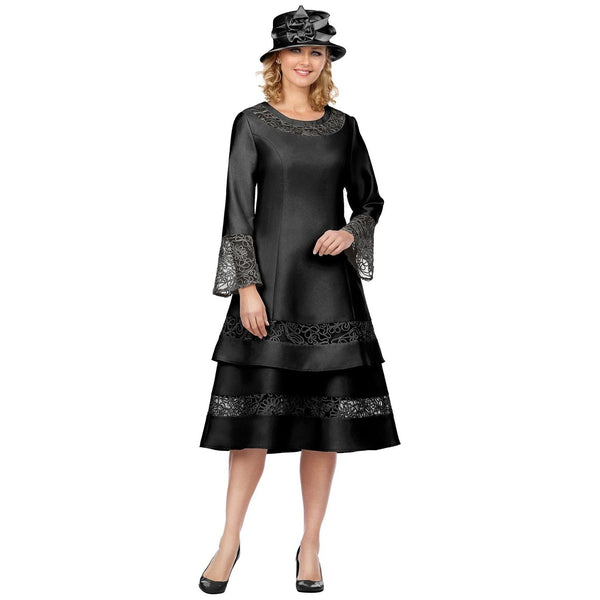 Giovanna Dress D1343C-Black - Church Suits For Less