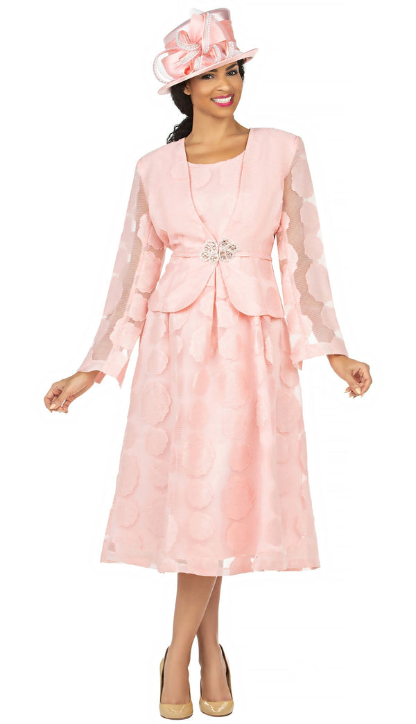 Giovanna Church Dress D1345C-Pink - Church Suits For Less