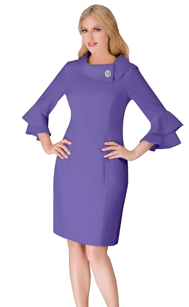 Giovanna Dress D1518C-Violet - Church Suits For Less