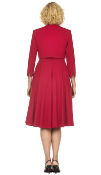 Giovanna Dress D1540C-Red - Church Suits For Less