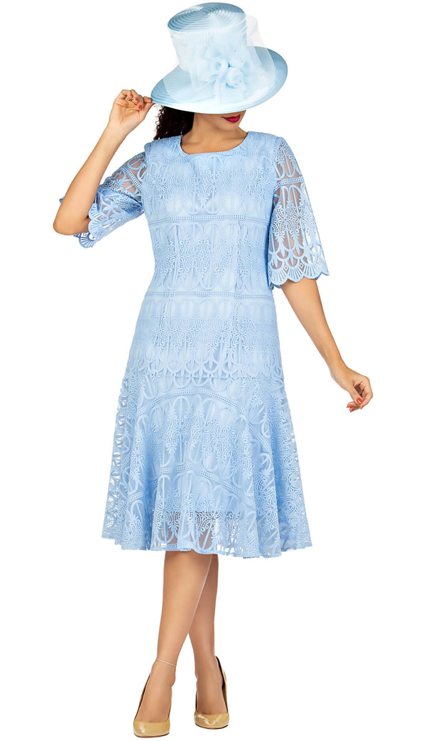 Giovanna Dress D1541-Blue - Church Suits For Less