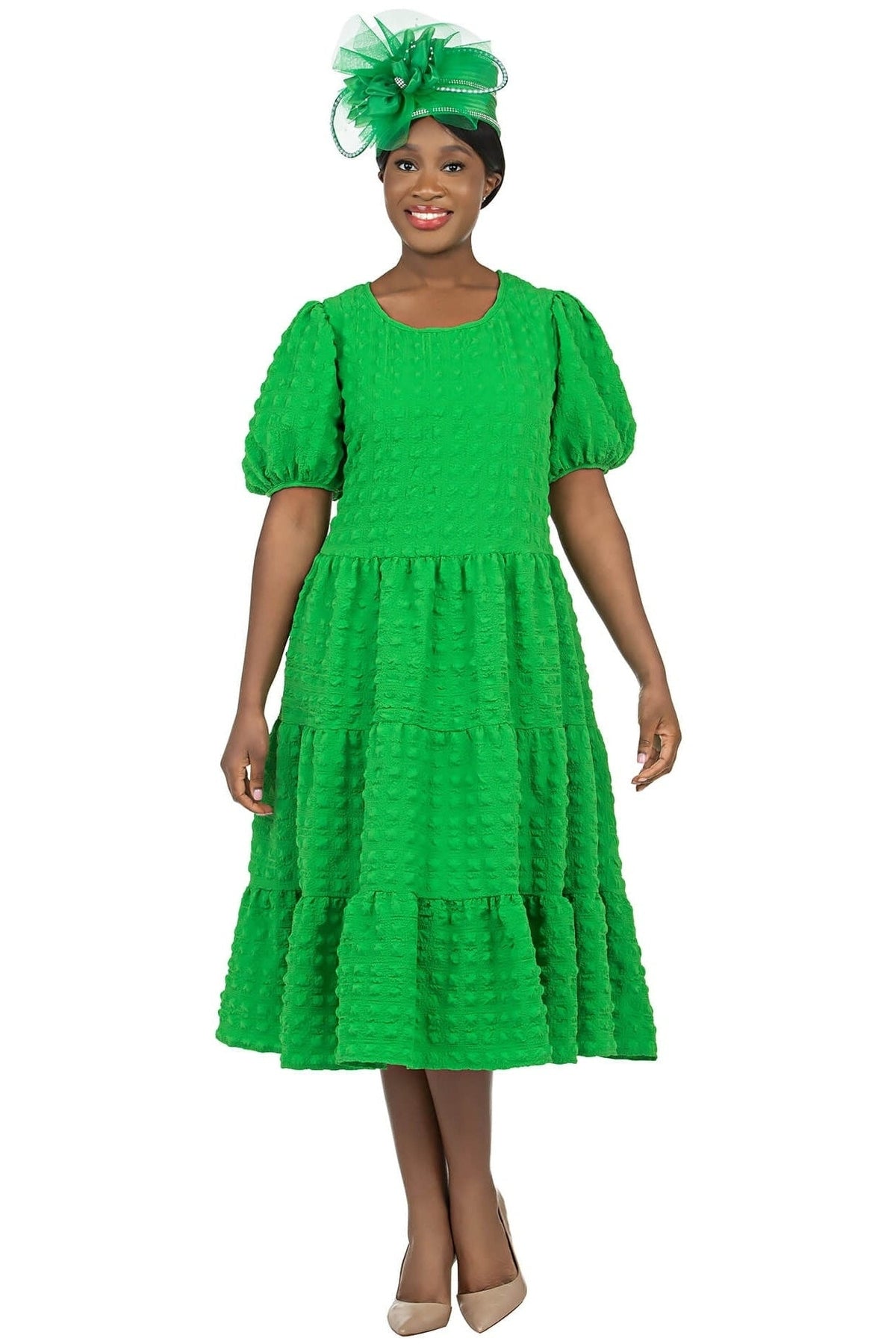 Giovanna Dress D1559C-Apple Green - Church Suits For Less