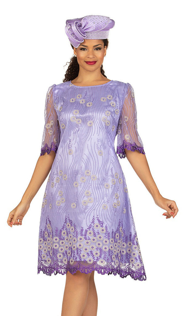 Giovanna Church Dress D1570-Violet - Church Suits For Less