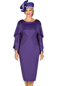 Giovanna Dress D1590C-Purple - Church Suits For Less