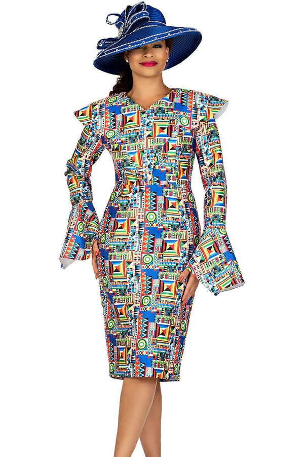 Giovanna Dress D1591C-Multi - Church Suits For Less