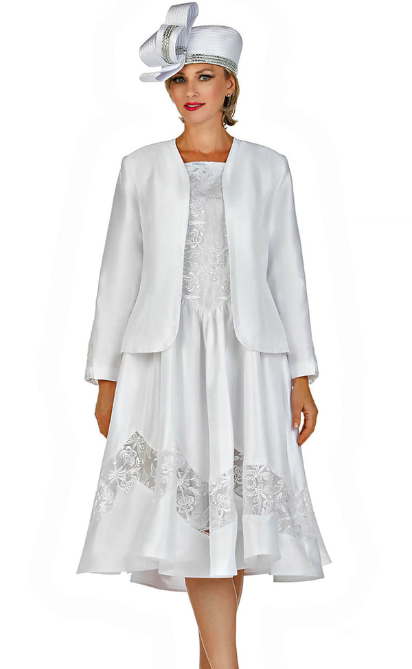 Giovanna Dress D1593-White - Church Suits For Less