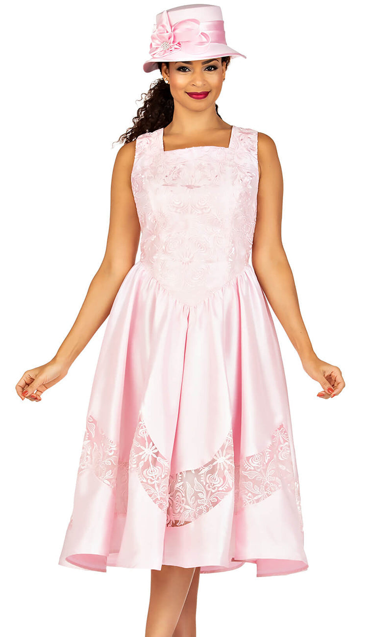 Giovanna Dress D1593C-Pink - Church Suits For Less