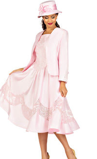 Giovanna Dress D1593C-Pink - Church Suits For Less