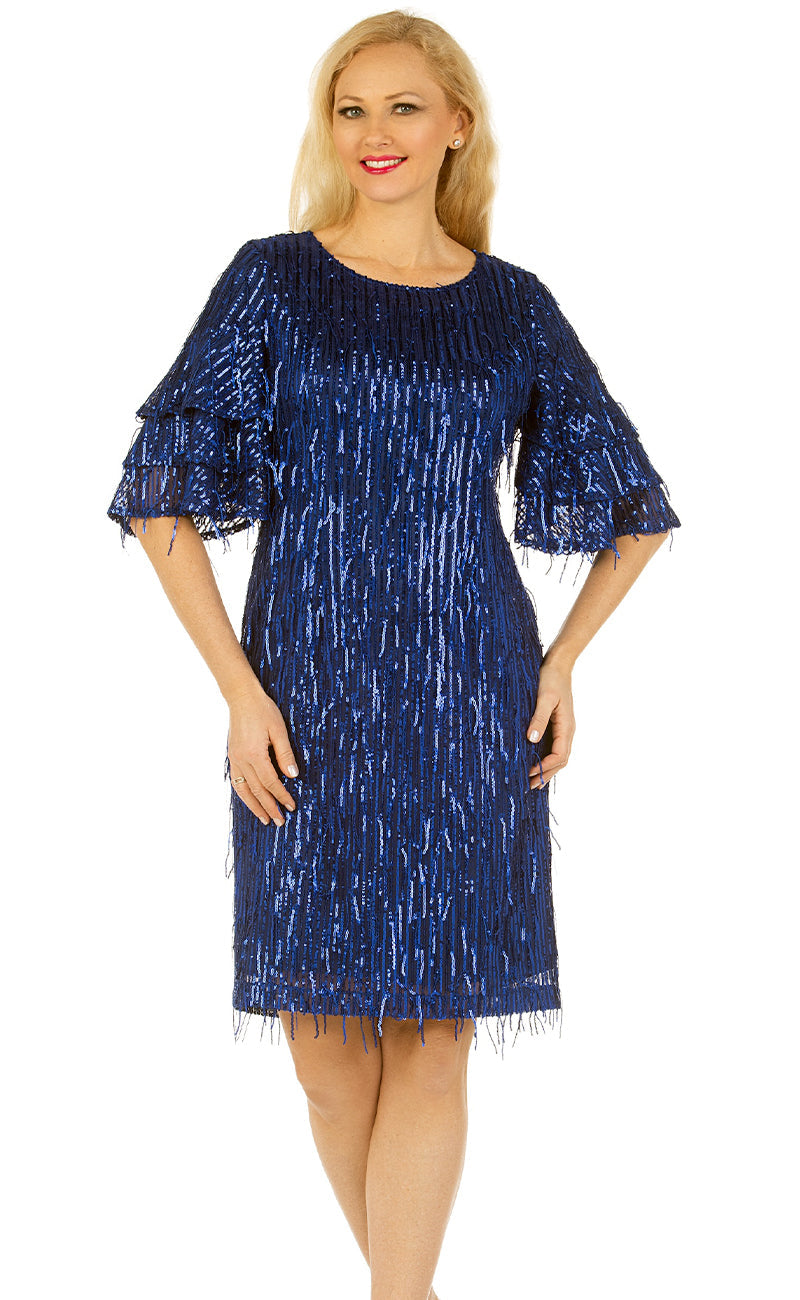 Giovanna Dress D1625C-Royal Blue - Church Suits For Less