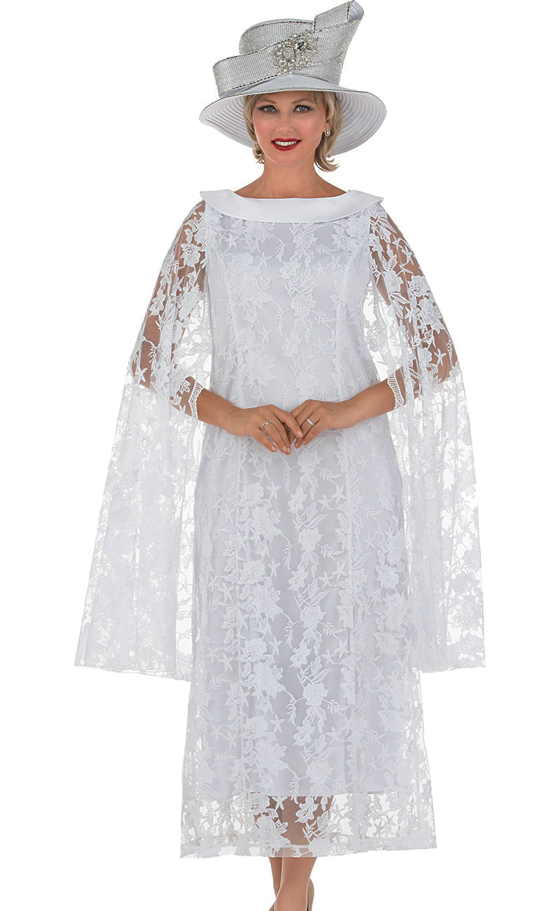 Giovanna Church Dress D1672C-White