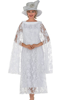 Giovanna Church Dress D1672C-White