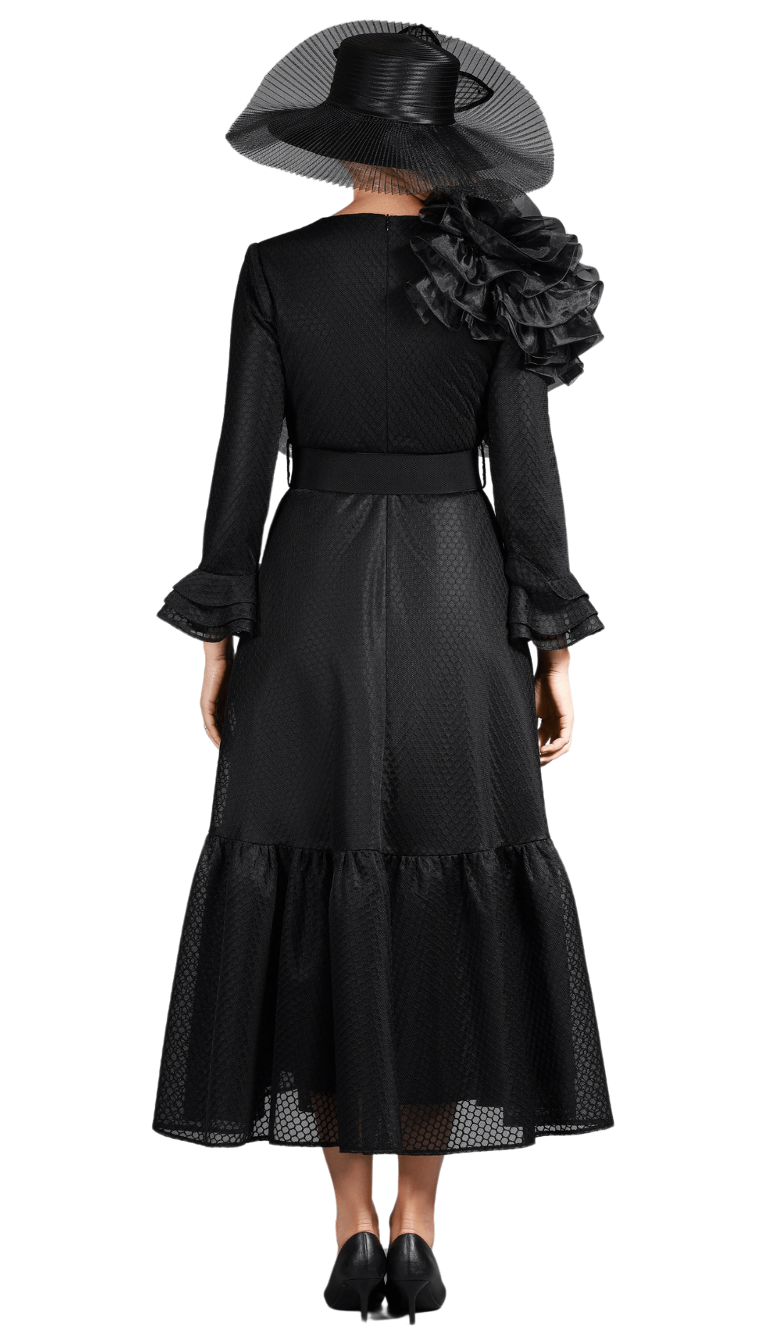 Giovanna Church Dress D1674 Black - Church Suits For Less
