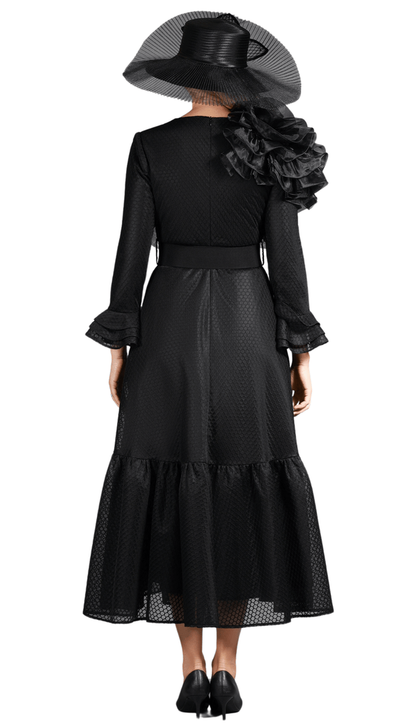 Giovanna Church Dress D1674 Black - Church Suits For Less
