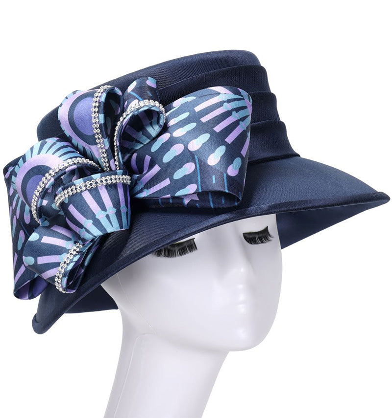 Giovanna Church Hat H0960-Navy Multi