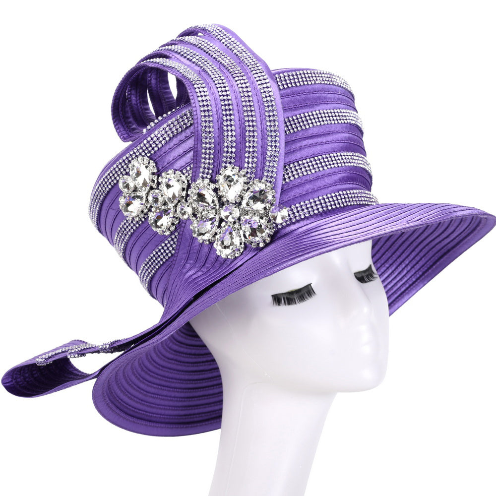 Giovanna Church Hat HR22133-Purple - Church Suits For Less