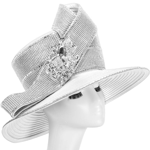 Giovanna Church Hat HR22140-White - Church Suits For Less