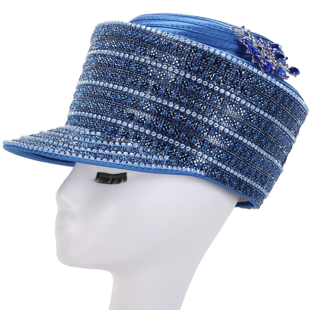 Giovanna Church Hat HR22142-Royal - Church Suits For Less