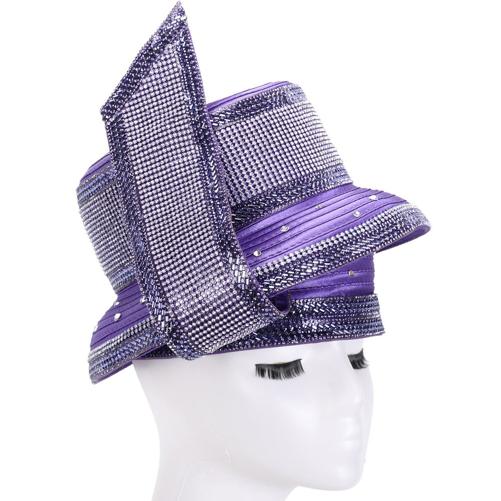 Giovanna Church Hat HR22143-Purple - Church Suits For Less