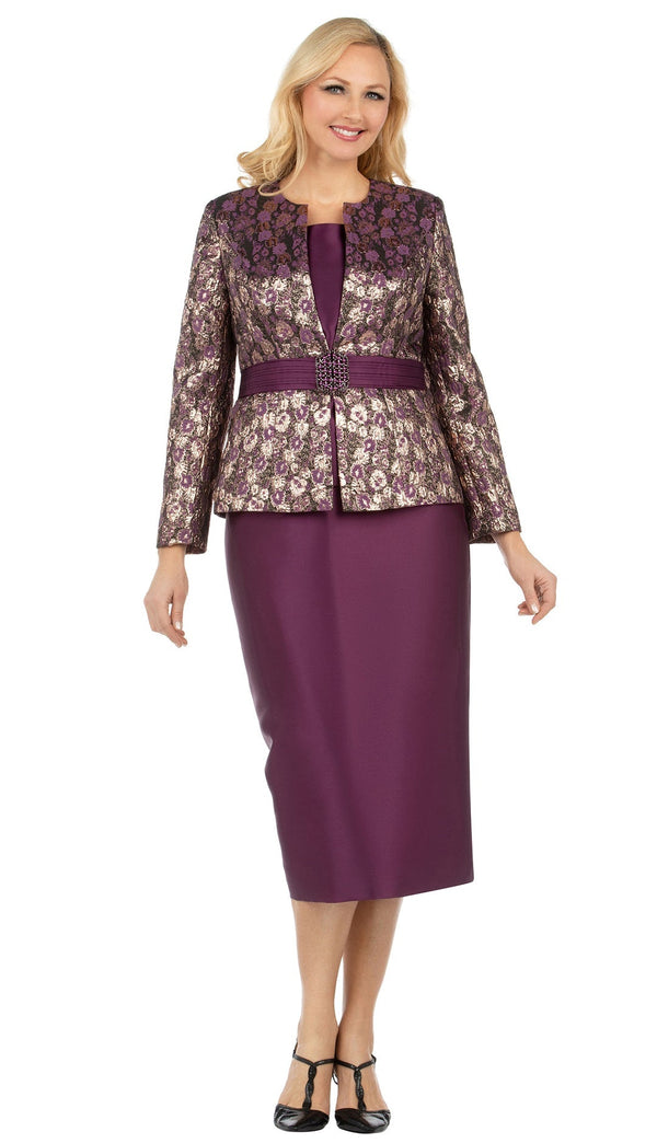 Giovanna Suit G1132C-Plum - Church Suits For Less