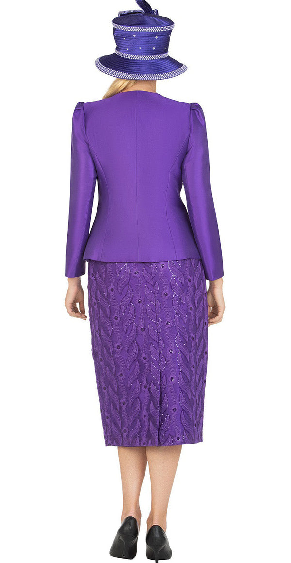 Giovanna Church Suit G1152-Purple - Church Suits For Less