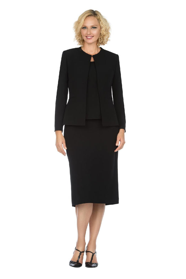 Giovanna Usher Suit S0721C-Black - Church Suits For Less